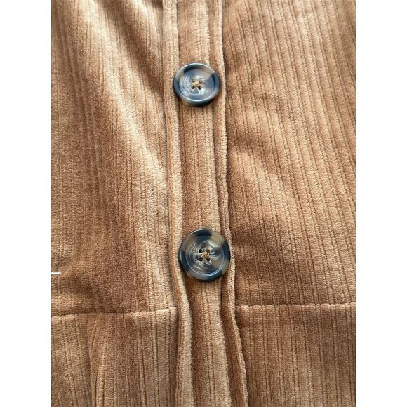 No Boundaries Brown Corduroy Button-Up Sleeveless Dress Size Jr 11-13 - Picture 7 of 7